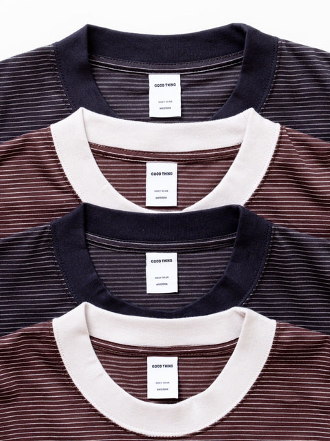 GT classic stripe s/s tee Brown/Black