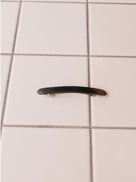 KOSTKAMM ピンバレッタ black brown wood
