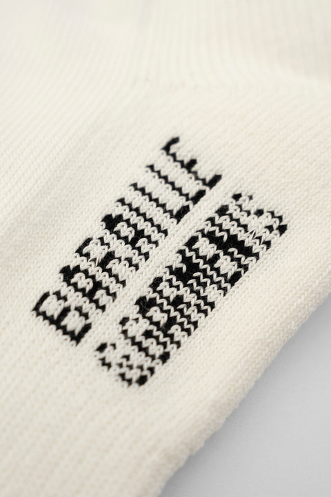 BARAILLE & GARMENTS リブソックス | American Sea Island Cotton Rib Socks White