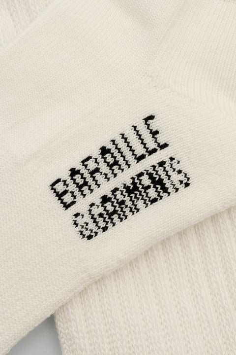 BARAILLE & GARMENTS リブソックス | American Sea Island Cotton Rib Socks Cream