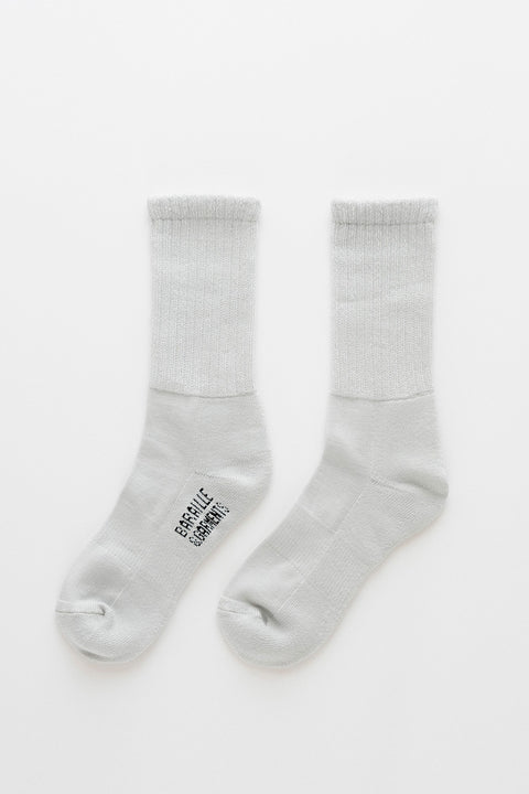 BARAILLE & GARMENTS リブソックス | American Sea Island Cotton Rib Socks Gray