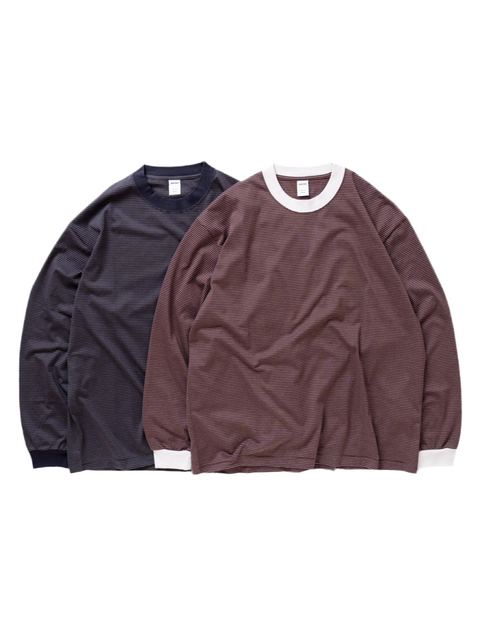 GT classic stripe l/s tee Brown/Black