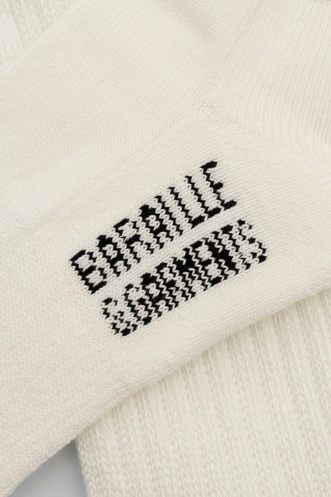 BARAILLE & GARMENTS  リブソックス | American Sea Island Cotton Rib Socks White